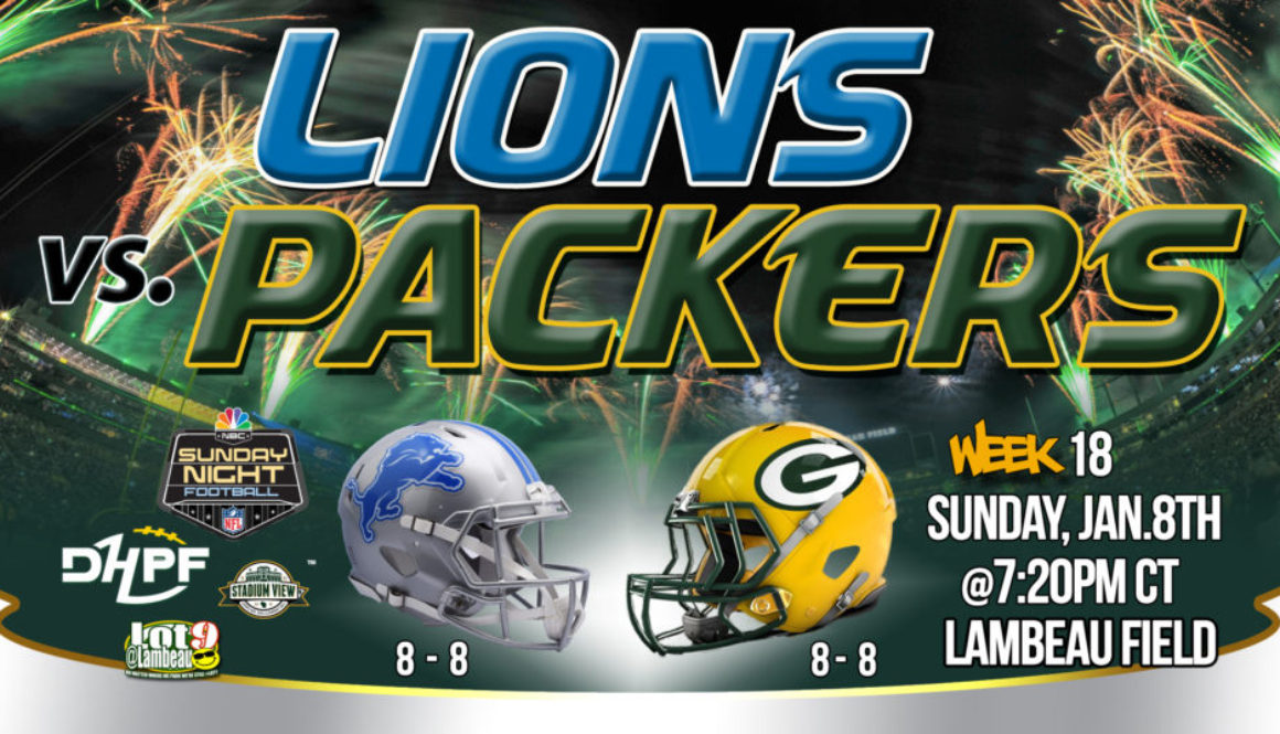 1-8-2023 V01 Lions vs Packers DETvsGB Greg Goshaw Article PreGame Week18