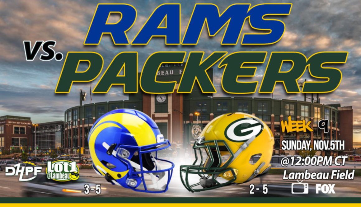 11-5-2023 V001 Game Day Los Angeles Rams vs Green Bay Packers Week 9 DHPF Die Hard Packer Fan